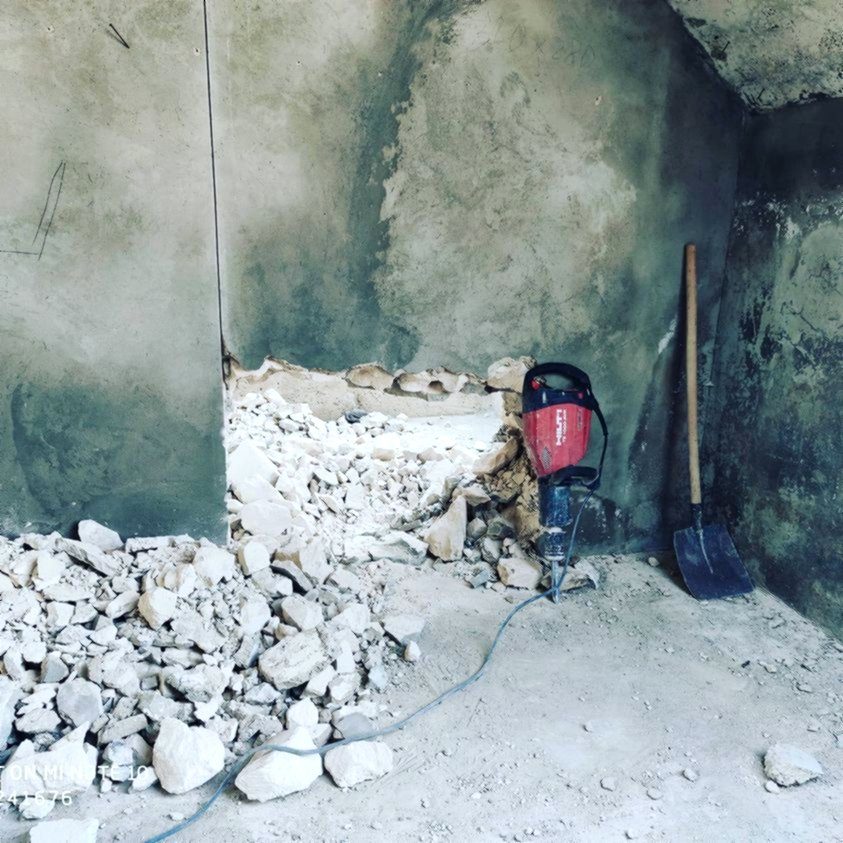 Mauerwerk im Innenrückbau